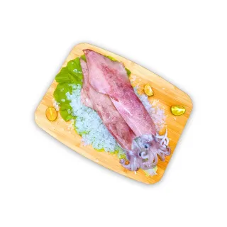 【好嬸水產】急速船凍-鮮甜雙喜透抽300G/2隻-5包