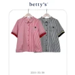 【betty’s 貝蒂思】大小格紋拼接短袖襯衫(共二色)