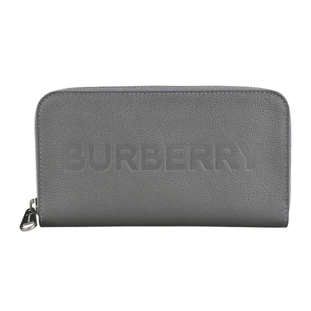 BURBERRY 巴寶莉 格紋混紡PVC 5卡ㄇ形拉鍊零錢包