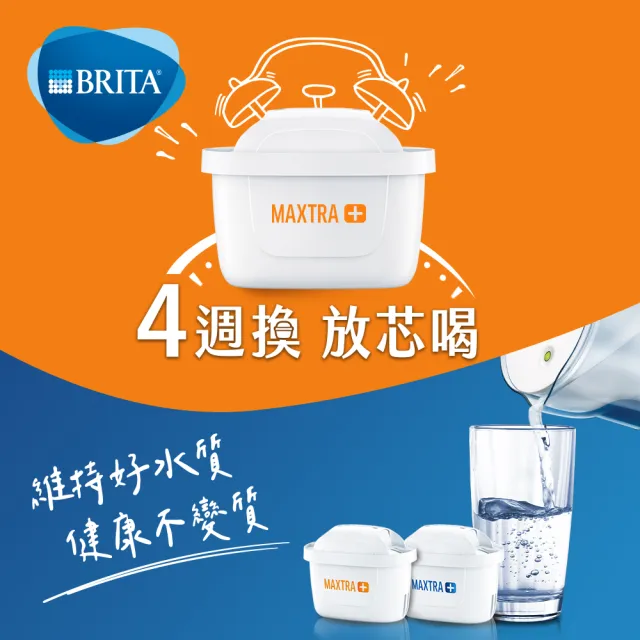 【BRITA】官方直營 7入去水垢濾芯+加碼送愛奴娜Aluna XL濾水壺(共1壺8芯)