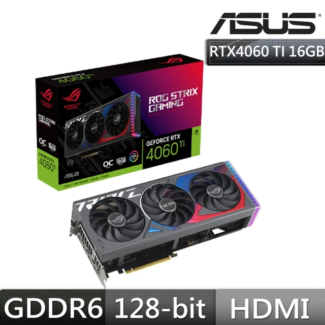 ASUS 華碩 ROG Strix GeForce RTX 4060 Ti 16GB GDDR6 顯示卡