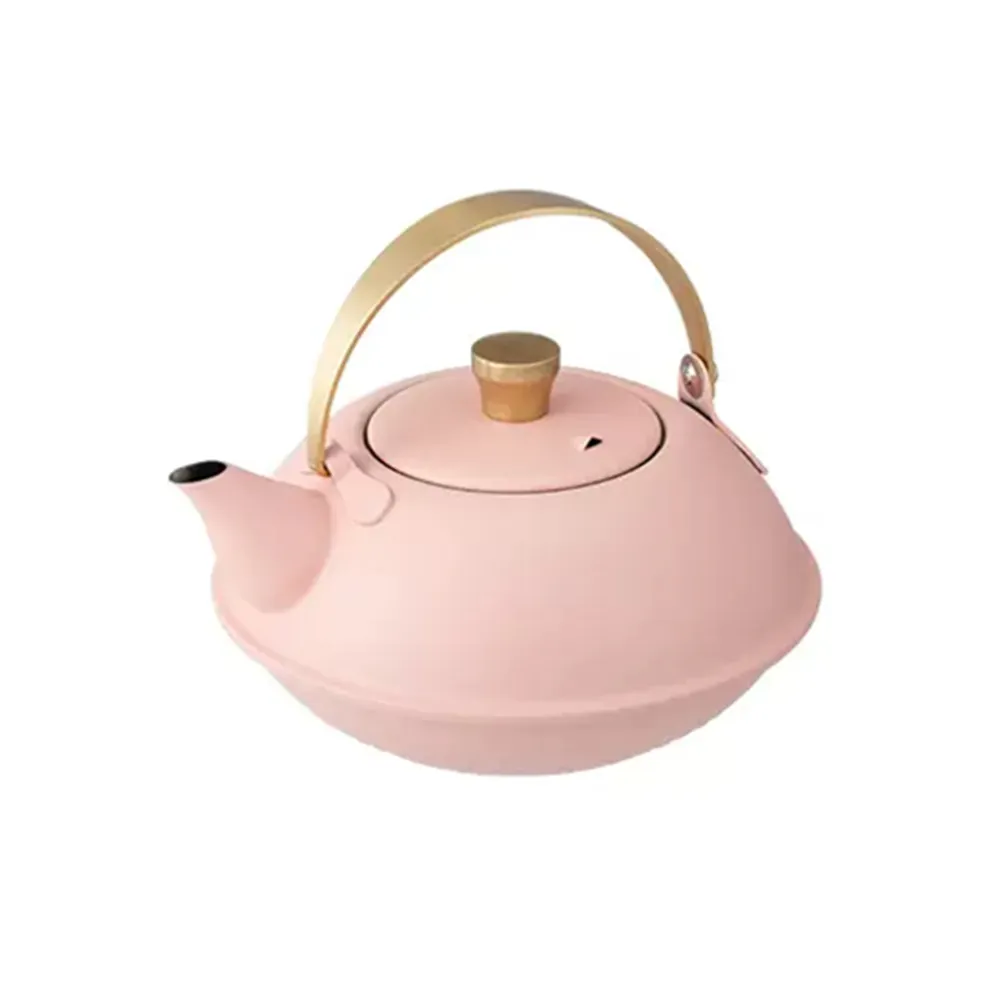 SHIMOYAMA 霜山】日本製304不鏽鋼急須茶壺-附濾茶網-600ml(不鏽鋼壺/泡