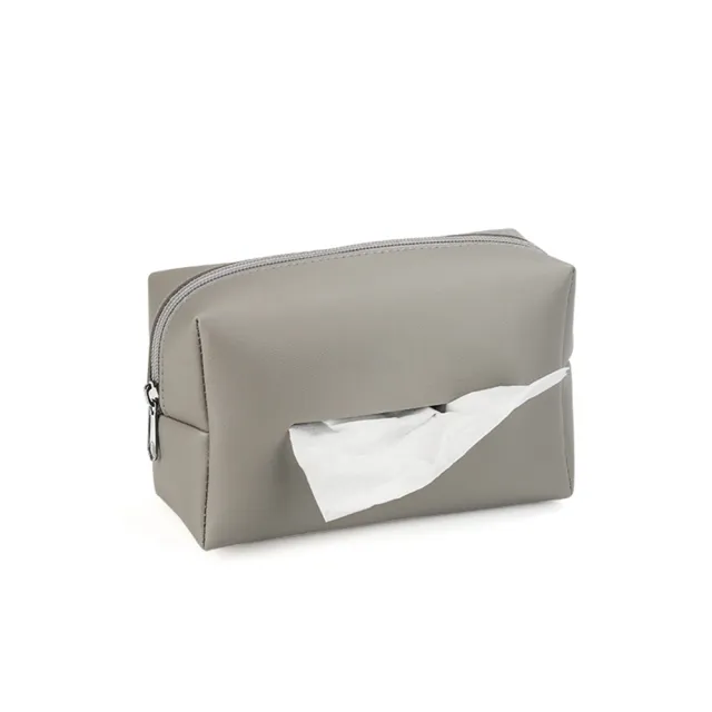 【KEYIE】鬆緊帶汽車面紙盒 皮革面紙盒套 車內椅背面紙盒 扶手箱衛生紙盒 遮陽板抽紙盒