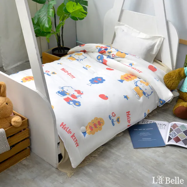【La Belle】Sanrio三麗鷗正版授權 海島針織棉可水洗兒童抗菌暖暖被105*135CM-多款任選