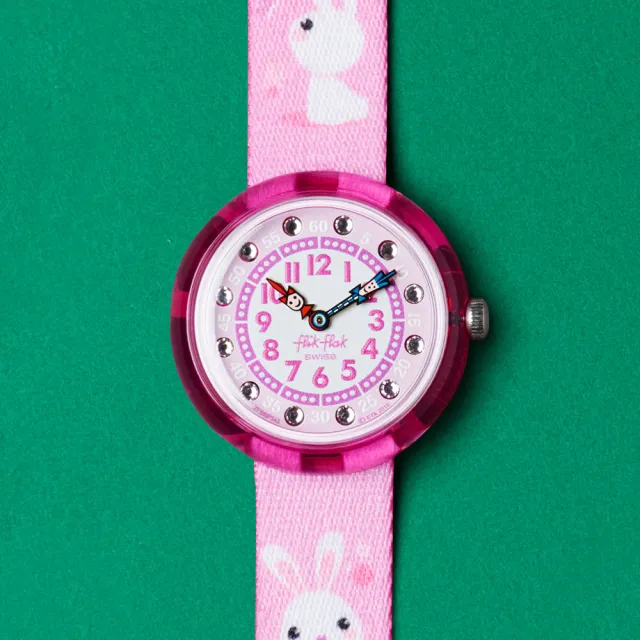 【Flik Flak】兒童錶 可愛小兔 SO CUTE 經典線條 菲力菲菲錶 手錶 瑞士錶 錶(31.9mm)