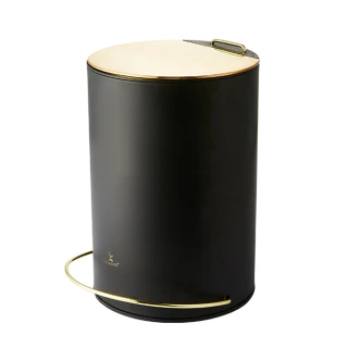 【bencross 本心本來】黑色鏡面緩降垃圾桶(ben-K60002)