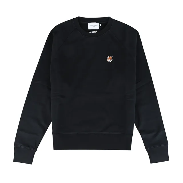【Maison Kitsune】狐狸LOGO叉肩袖T恤(黑/女款)