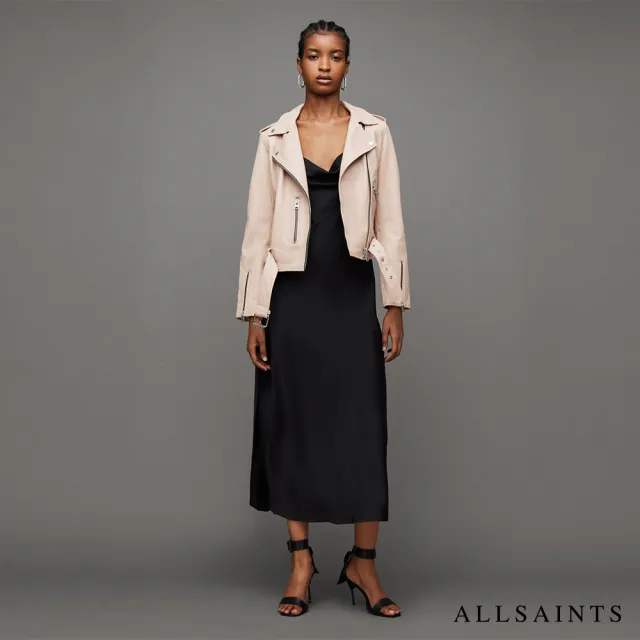 【ALLSAINTS】BALFERN 羊皮騎士皮衣SOFT PINK WL166Z(常規版型)