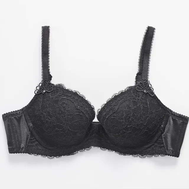 【Salute 莎露】輕奢華系列 D罩杯內衣 舒適減壓集中托高 SB3346BL(黑)