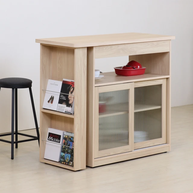WAKUHOME 瓦酷家具 法伊恩雲杉木2.7尺岩板玄關鞋櫃