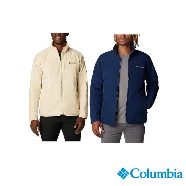【Columbia 哥倫比亞 官方旗艦】男款-Birchwood™Omni-Heat鋁點保暖立領外套-深藍(UWE98950NY/HF)