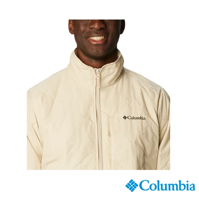 【Columbia 哥倫比亞 官方旗艦】男款-Birchwood™Omni-Heat鋁點保暖立領外套-卡其(UWE98950KI/HF)