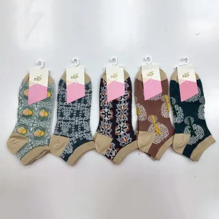 【Socks Form 襪子瘋】5雙組-宮廷風復古文藝棉質短襪(踝襪/棉襪/船型襪/女襪)