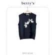 【betty’s 貝蒂思】花朵蝴蝶結毛衣背心(共二色)
