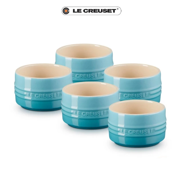 Le CreusetLe Creuset 瓷器小烤皿200ml 5入組(加勒比海藍-無盒)