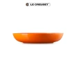 【Le Creuset】瓷器義麵盤 22cm-買1送1(火焰橘-無盒)