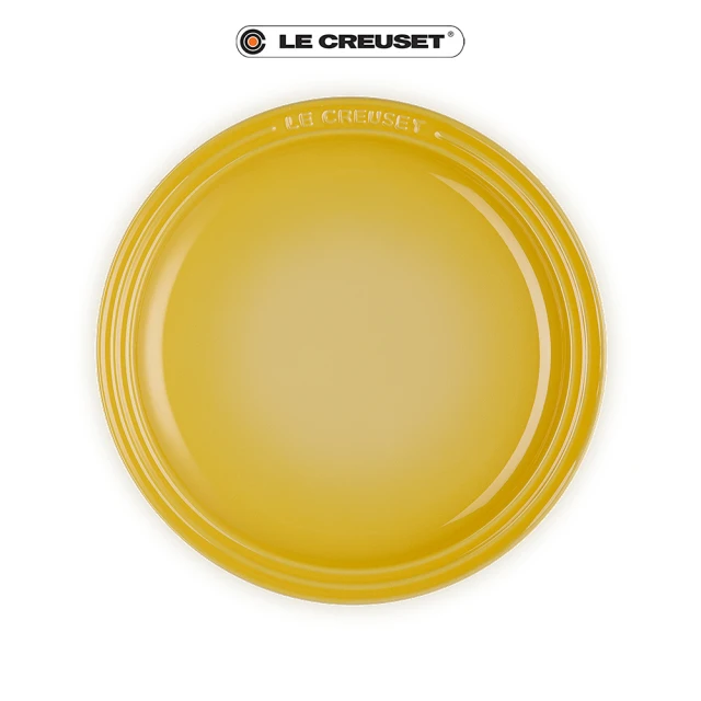 【Le Creuset】瓷器圓盤 23cm(溫桲黃)