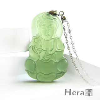 【HERA 赫拉】頂級冰種岫玉慈悲謢佑觀音項鍊