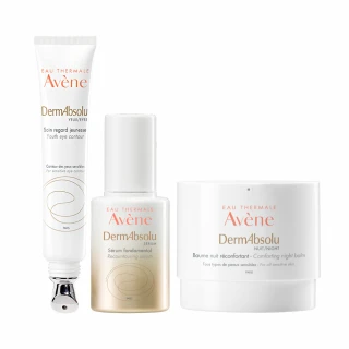 【Avene 雅漾官方直營】極致彈潤抗老三步驟(精華+晚霜+眼霜)