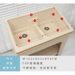 【Abis】日式防水防潮FRP玻璃纖維一體成型雙槽大洗衣槽-附洗衣板(1入)