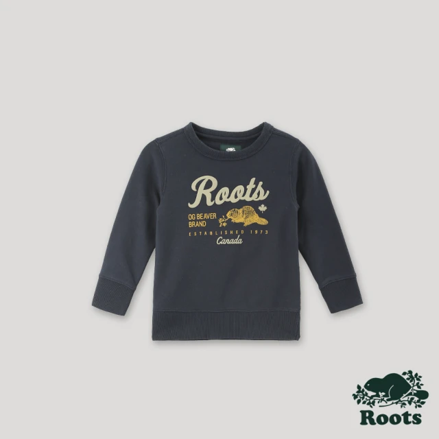 RootsRoots Roots 小童-經典傳承系列 海狸圓領上衣(軍藍色)
