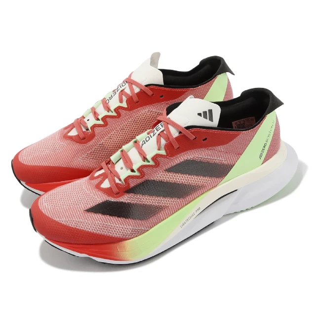 adidas 愛迪達adidas 愛迪達 慢跑鞋 Adizero Boston 12 M 男鞋 紅 綠 馬牌輪胎底 運動鞋 馬拉松 愛迪達(IG3329)