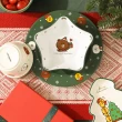 【LINE FRIENDS】熊大莎莉季節限定款聖誕陶瓷餐盤餐碗單入(聖誕交換禮物)