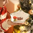 【LINE FRIENDS】熊大莎莉季節限定款聖誕陶瓷餐盤餐碗單入(聖誕交換禮物)