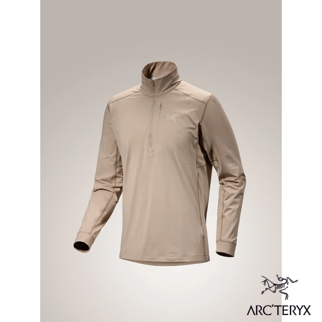 Arcteryx 始祖鳥官方直營 男 Rho LT 刷毛內層套頭衫(煙燻棕)