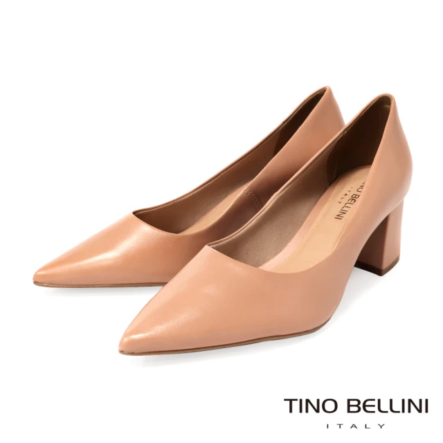 TINO BELLINI 貝里尼 巴西進口素面尖頭高跟鞋FSCT014(裸膚)