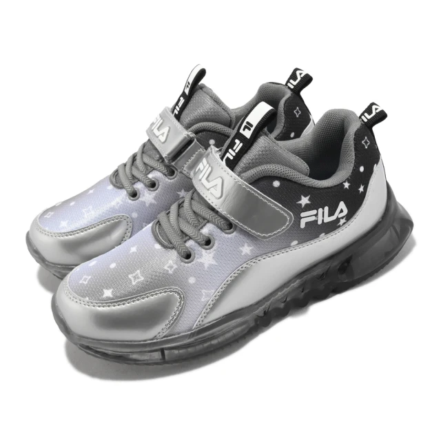 FILA FILA KIDS 中大童 魔鬼氈 休閒鞋-低調黑