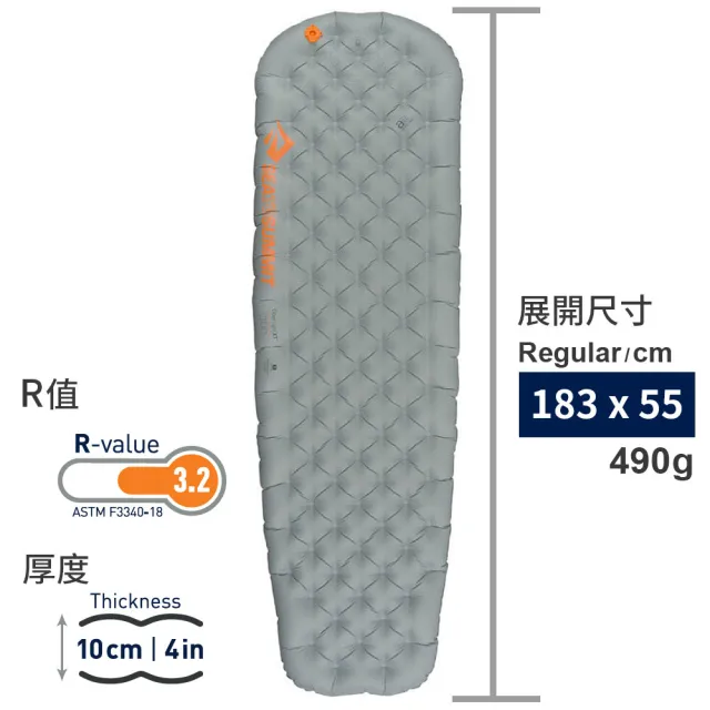 【SEA TO SUMMIT】輕厚系列睡墊 加強版 R 深灰(國旅/登山/露營/充氣墊/地墊)