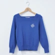 【IENA】方領毛衣線衫 #3230014(藍/白色)