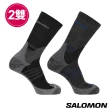【salomon官方直營】X ULTRA ACCESS 健行襪 煤灰/黑(2入組)