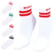 【emon】6雙組 經典條紋 中筒 機能運動襪(4色)