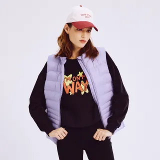 【BRAPPERS】女款 立領修身仿絨棉背心(紫)