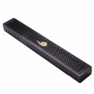 【樂邁家居】祥雲黑 線香 臥香盒 23.3cm(造型古典/文房雅器/文房鎮尺)