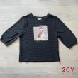【2CV】現貨 女孩雪紡袖針織上衣QU085