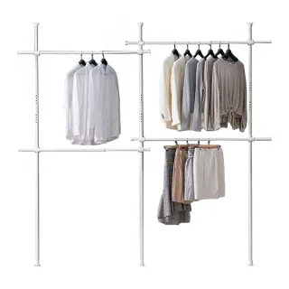 【YOIMONO LIVING】「北歐風格」頂天立地衣架(四層)