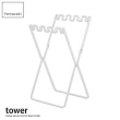【YAMAZAKI】tower 立地式垃圾袋掛架-白(廚房收納/垃圾架/垃圾袋架/垃圾桶)