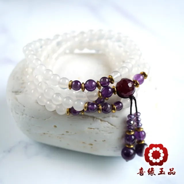 【喜緣玉品】白玉髓 善成 108顆念佛珠(6mm)