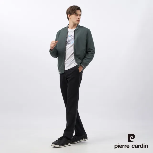 【pierre cardin 皮爾卡登】男款 都會休閒棒球領鋪棉外套-綠色(5235763-47)