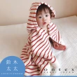【日本愛媛 KONTEX】鬆餅格紋針織連帽浴巾-共2色(鈴木太太公司貨)
