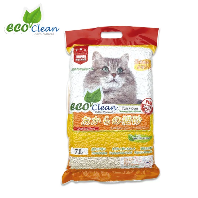 【ECO艾可】豆腐貓砂7L-6入 原味/綠茶/玉米/活性炭(貓砂)