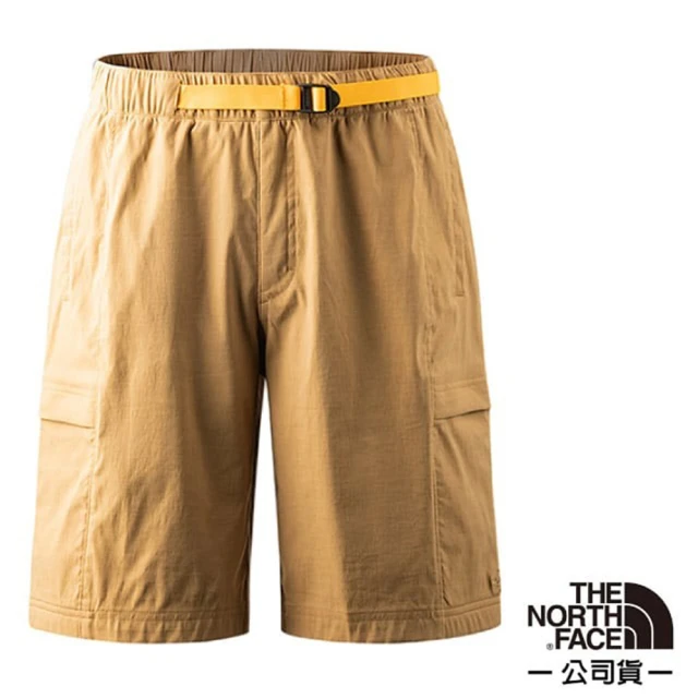 The North Face 男 CLASS V BELTED 全彈性登山排汗快乾抗臭短褲(7QOY-173 實用棕)