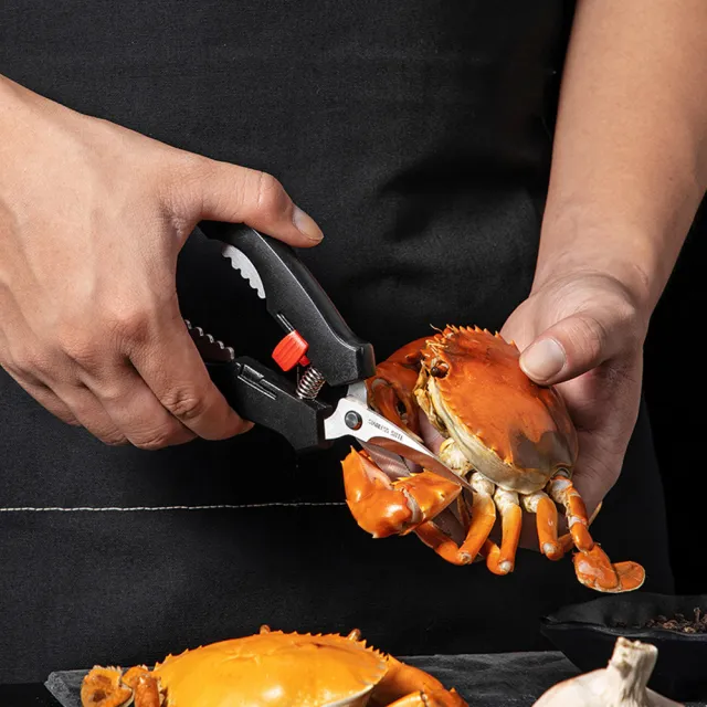 【PUSH!】餐具用品304不鏽鋼吃蟹工具螃蟹工具大閘蟹工具蟹針蟹夾螃蟹鉗(豪華版3件套D247)
