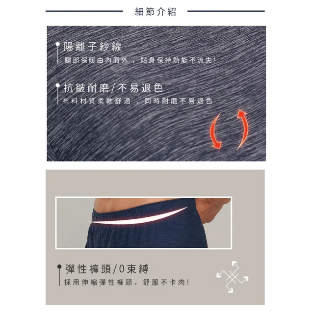 【SanSheng 三勝】4件組陽離子拉毛蓄熱保暖褲(陽離子 蓄熱)