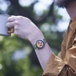【CITIZEN 星辰】Chronograph Tsunokurono 50週年復刻熊貓計時腕錶/橘面38mm(AN3660-81X)