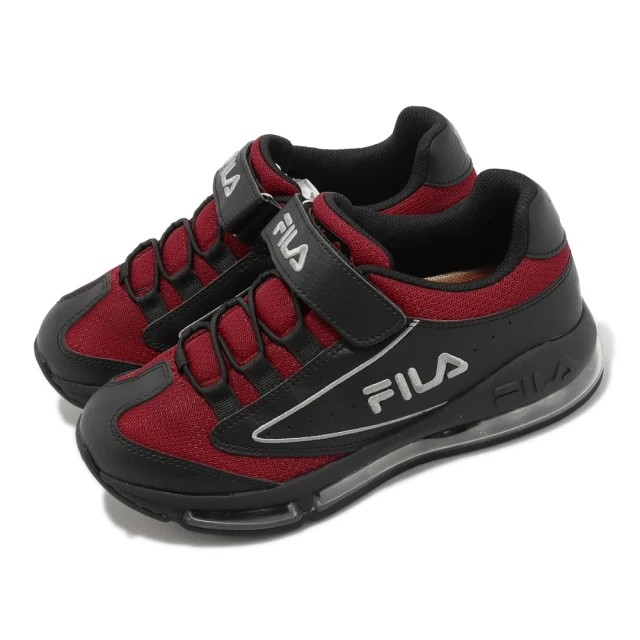 FILA FILA KIDS 大童氣墊籃球運動鞋-黑紅(3-