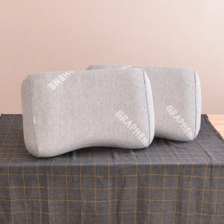 【LooCa】石墨烯遠紅外線波形護頸乳膠枕頭2入+防蹣枕頭套2入